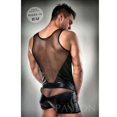 Slip in Ecopelle Trasparente Nero - Collezione Passion Lingerie Men
